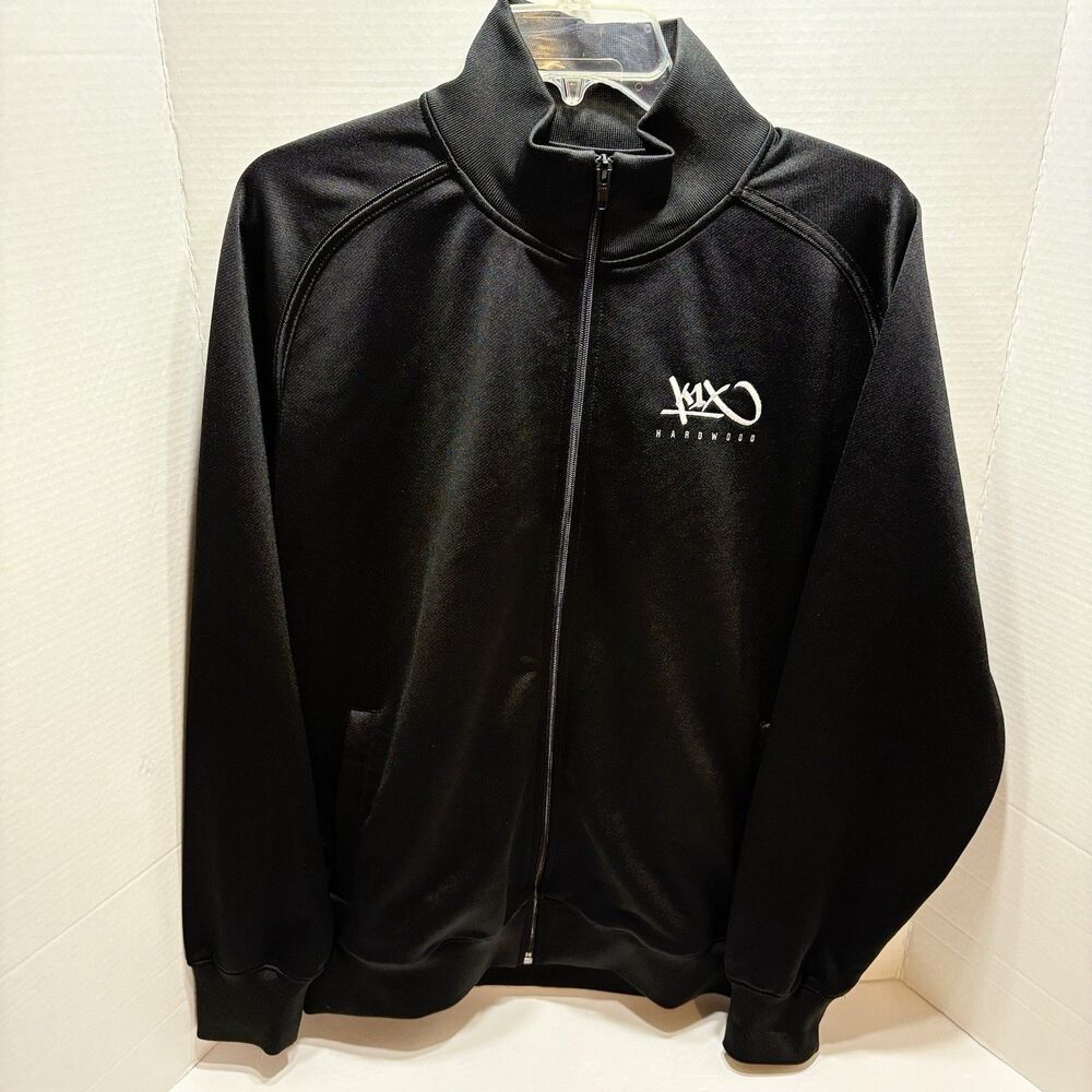 K1X Basketball Hardwood Jacket Black Mens Size Medium Athleisure Y2K Streetball